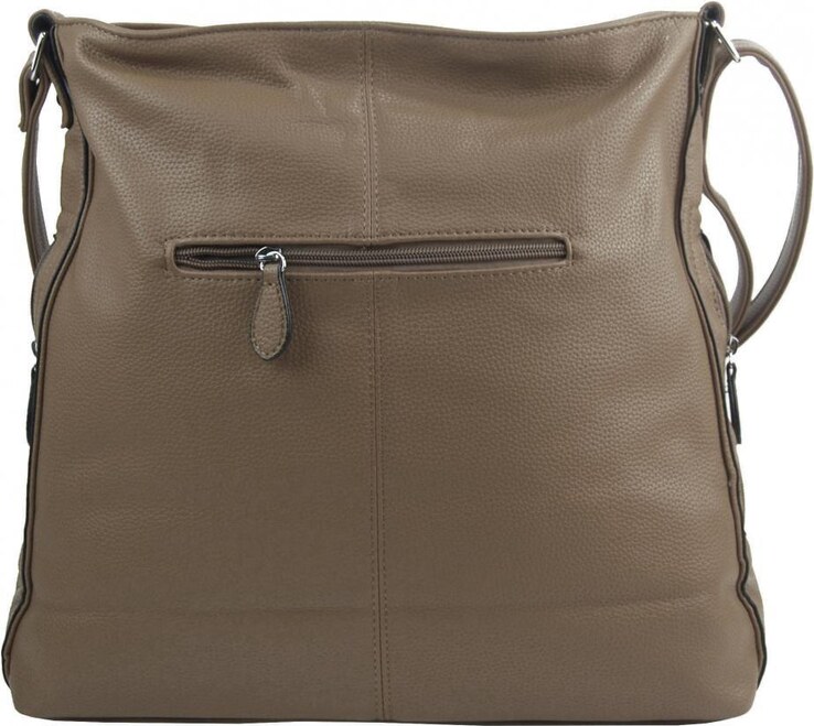 Maria Marni Praktická veľká dámska crossbody kabelka 47-MH prírodná hnedá