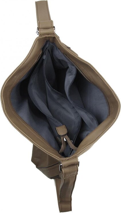 Maria Marni Praktická veľká dámska crossbody kabelka 47-MH prírodná hnedá