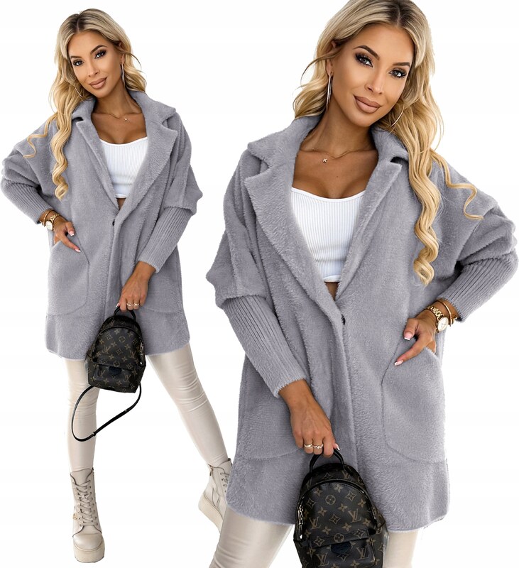 Fashionweek Vlnený kabát z alpaky tc830