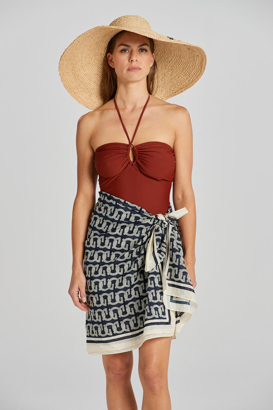 PLAVKY GANT SWIMSUIT SYRUP BROWN