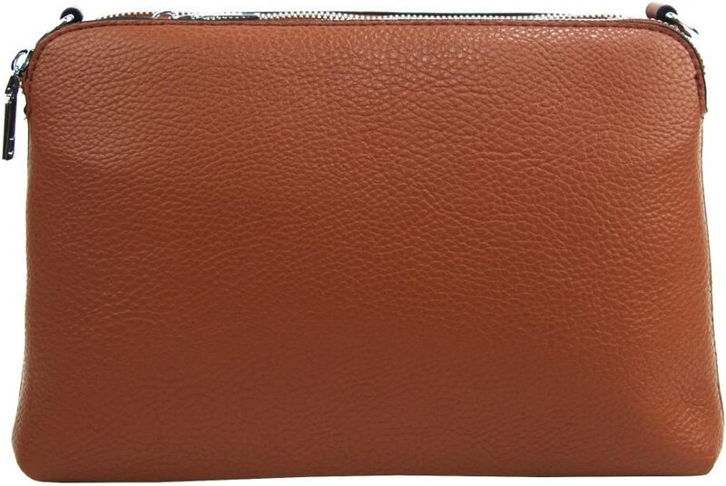 Jessica Bags Ružová crossbody dámska kabelka s tromi sekciami Jessica