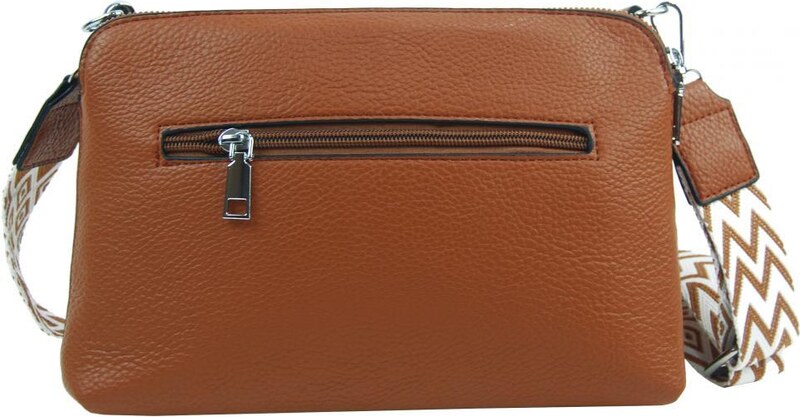 Jessica Bags Ružová crossbody dámska kabelka s tromi sekciami Jessica