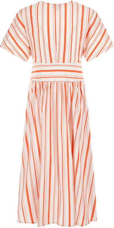 ŠATY WOOLRICH STRIPED POPLIN LONG DRESS
