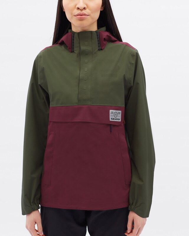 Dámska gravel bunda Silvini Montesola zelená/vínová
