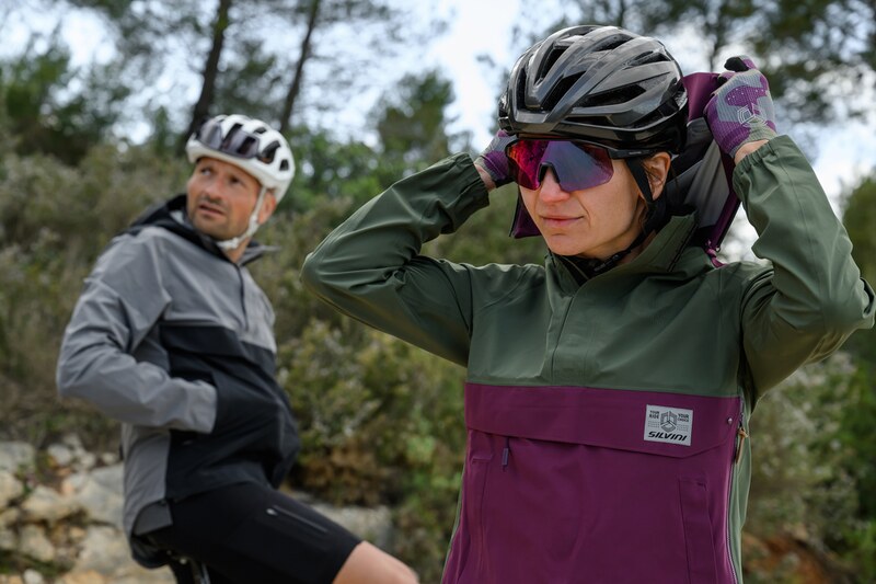 Dámska gravel bunda Silvini Montesola zelená/vínová