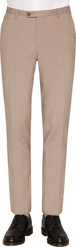 Pánske béžové vlnené oblekové nohavice CLUB OF GENTS slim fit