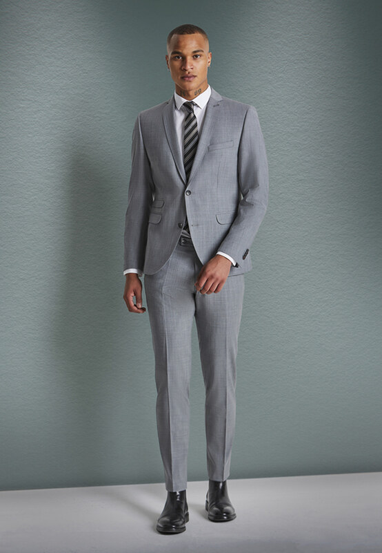 Pánske sivé oblekové nohavice CLUB OF GENTS slim fit