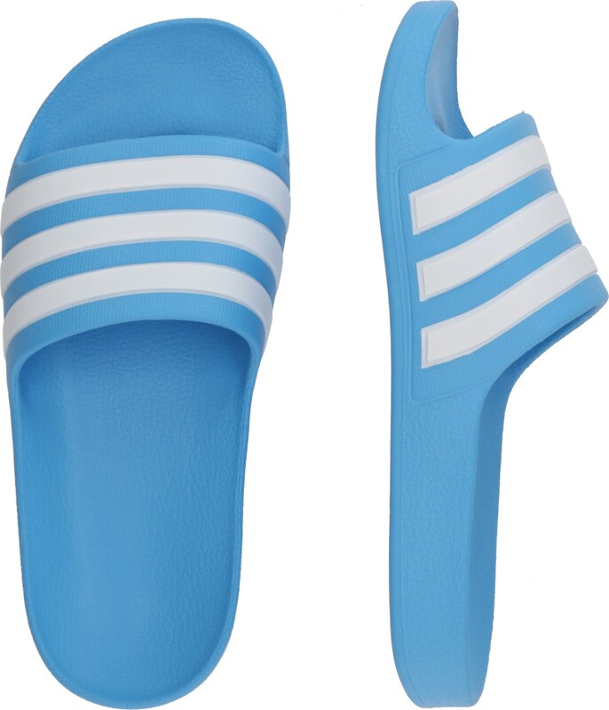 ADIDAS SPORTSWEAR Plážové / kúpacie topánky 'Adilette Aqua' azúrová / biela