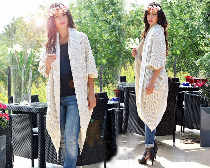 Fashionweek Kardigan bez zapínania z kvalitného materiálu ANNA