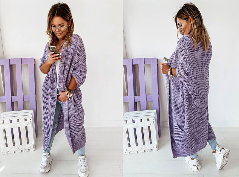 Fashionweek Kardigan bez zapínania z kvalitného materiálu ANNA