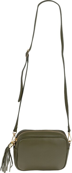 Zelená kožená talianska crossbody kabelka Bala Verde Scura NovaKabelka.sk