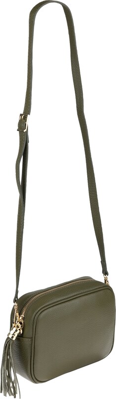 Zelená kožená talianska crossbody kabelka Bala Verde Scura NovaKabelka.sk