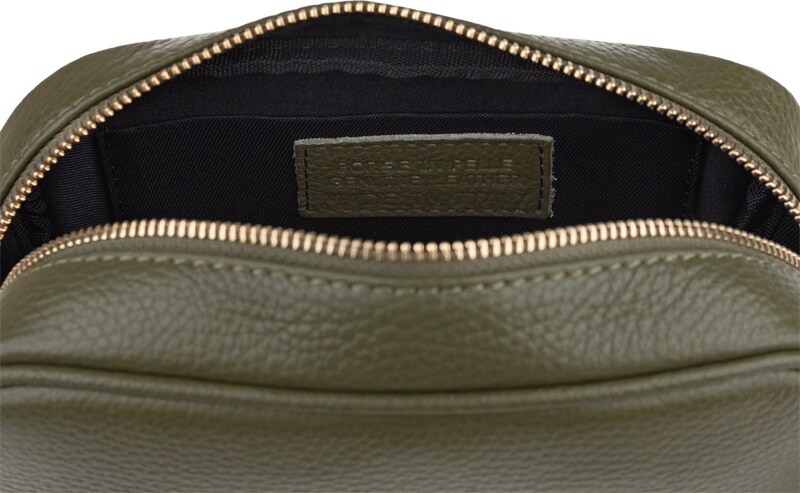 Zelená kožená talianska crossbody kabelka Bala Verde Scura NovaKabelka.sk