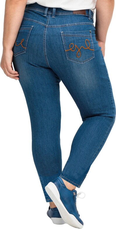 SHEEGO Džínsy enciánová