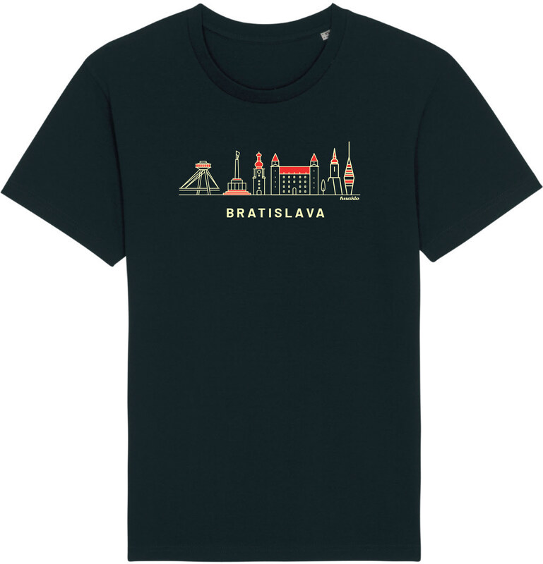 Fusakle Tričko Bratislava ikony čierne
