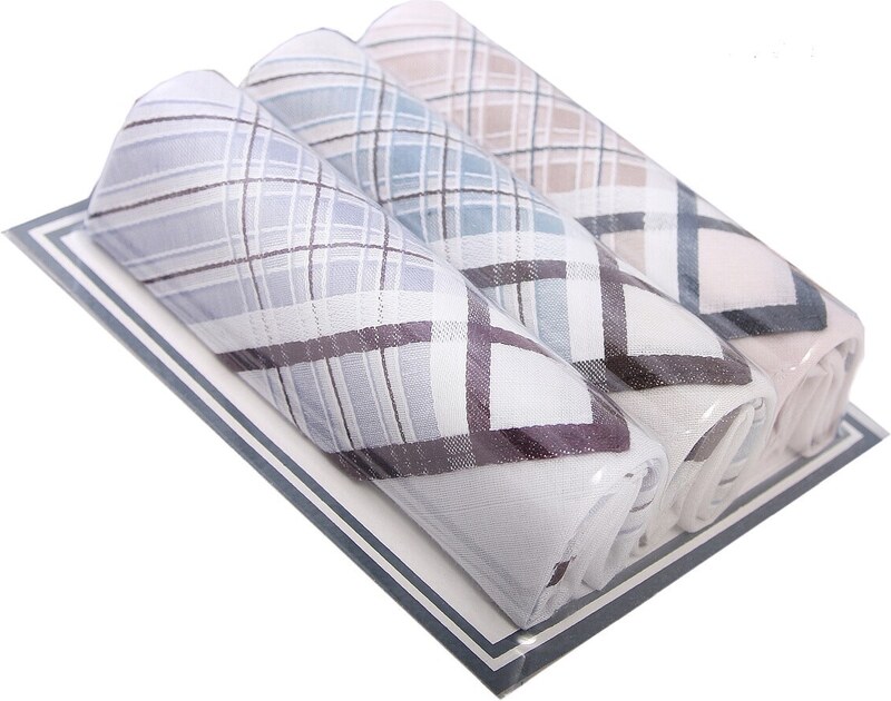 Etex Pánske vreckovky M14 svetlé darčeková krabička (3 ks)