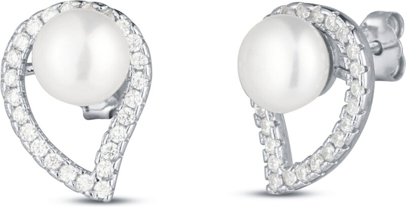 Olivie Strieborné náušnice PERLA 8437