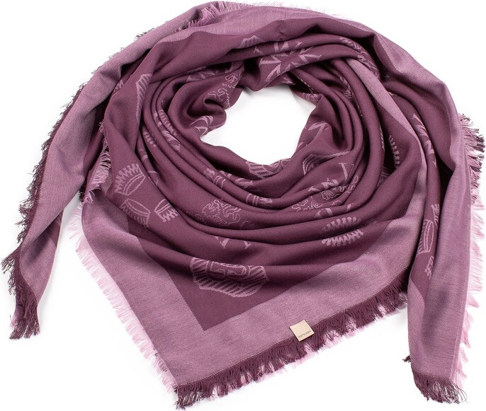 Wittchen Dámska monogramová tkaná bambusová šatka 97-7D-002-V