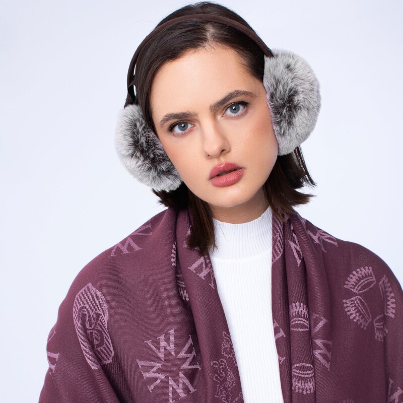 Wittchen Dámska monogramová tkaná bambusová šatka 97-7D-002-V