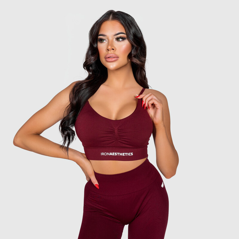 Športová podprsenka Iron Aesthetics Inspire, bordová