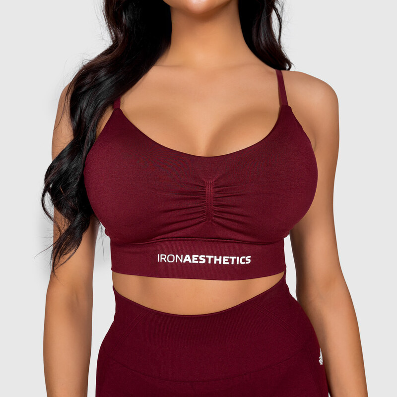 Športová podprsenka Iron Aesthetics Inspire, bordová