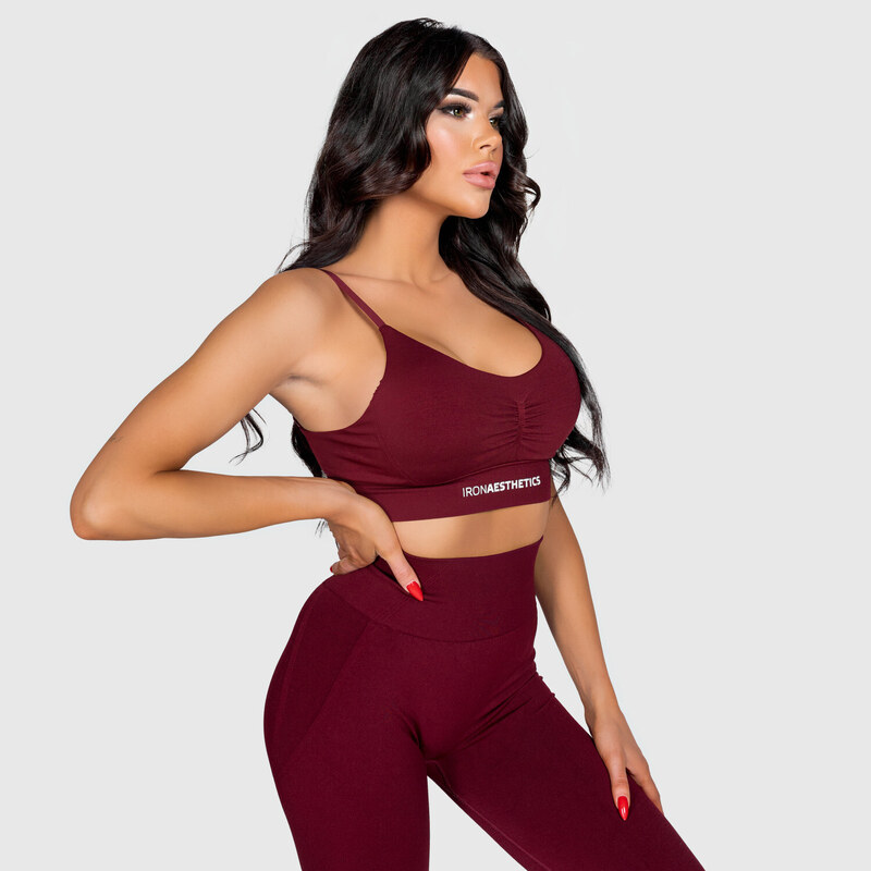 Športová podprsenka Iron Aesthetics Inspire, bordová