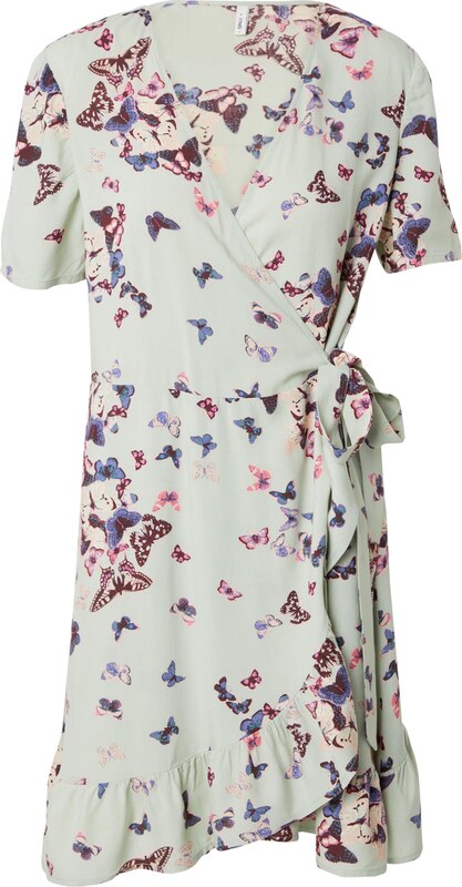 ONLY Letné šaty 'ONLELISABETH' pastelovo zelená / modrofialová / pastelovo ružová / svetloružová