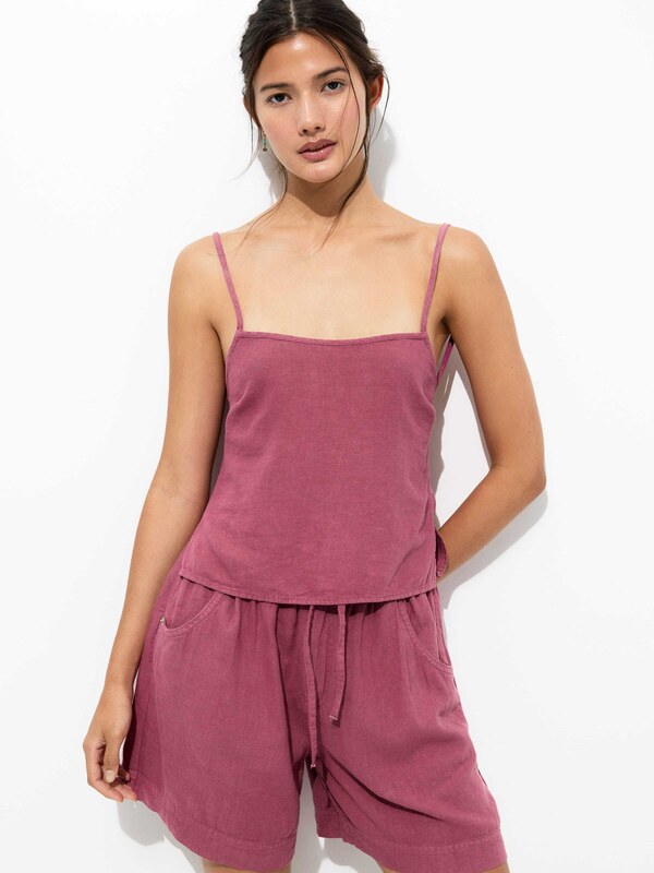 Pull&Bear Top burgundská