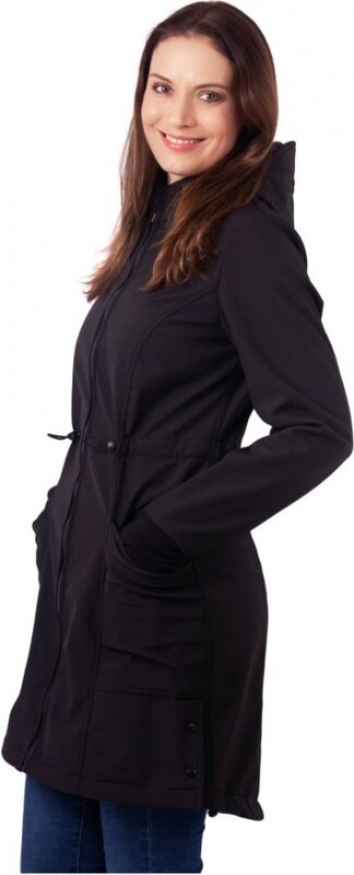 Jožánek Softshellová bunda na nosenie detí Andrea + TEHOTENSKÁ VSADKA, čierna