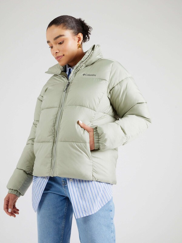 COLUMBIA Outdoorová bunda 'Puffect II' mätová / biela