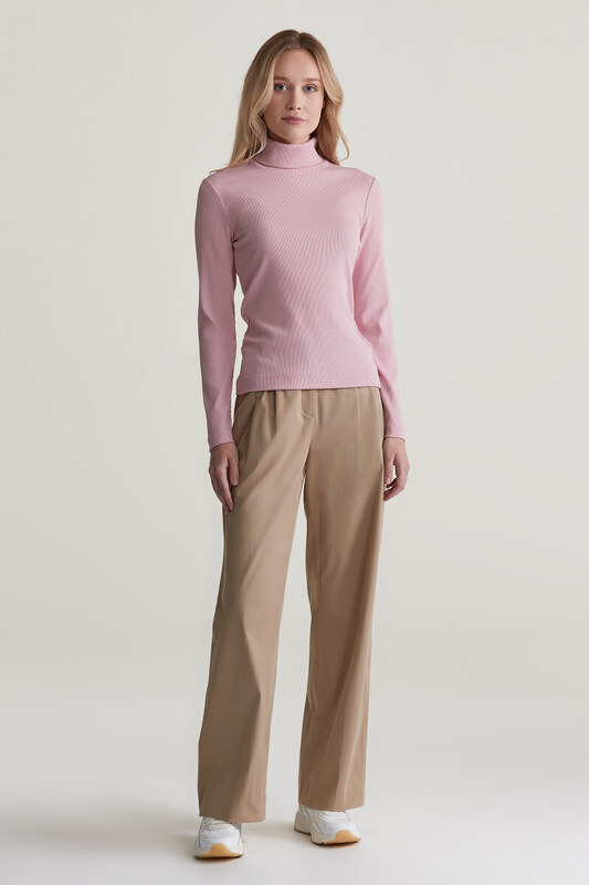 ROLÁK GANT SLIM RIB TURTLENECK DUSTY PINK