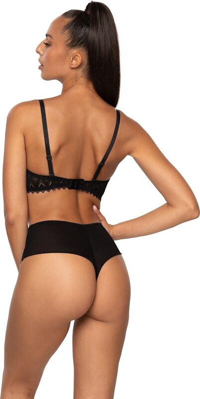 MAT LINGERIE Čierna čipková push up podprsenka Mat Elif M-3802/11 Elif M-3802/11 Elif