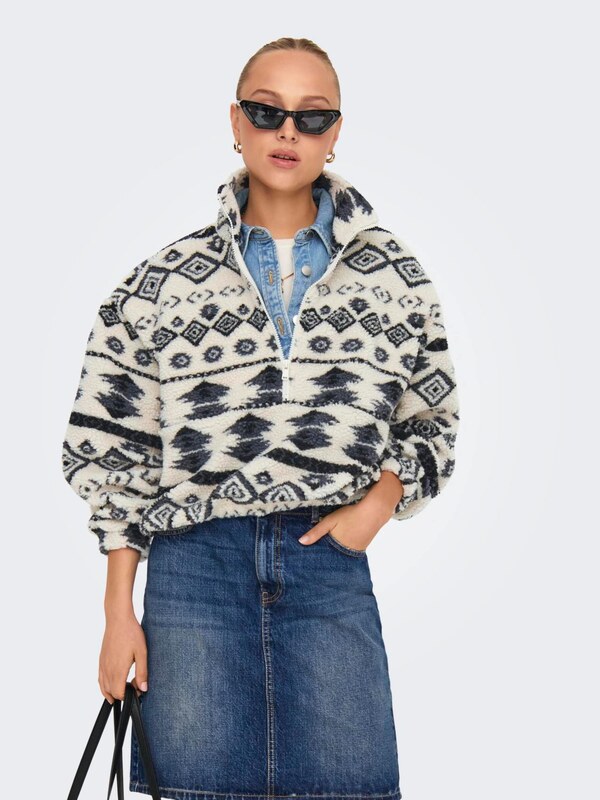 ONLY Sveter 'ONLJANNE' béžová / čierna