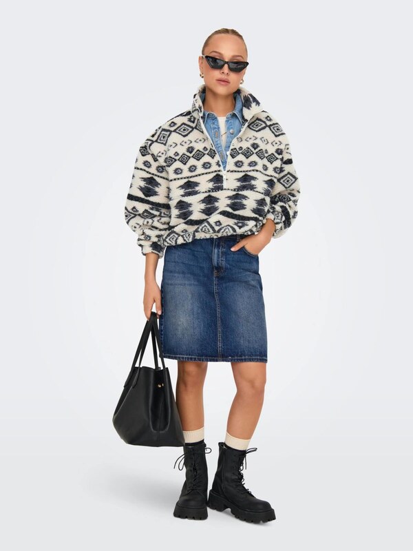 ONLY Sveter 'ONLJANNE' béžová / čierna