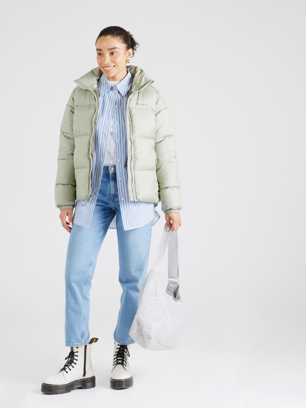 COLUMBIA Outdoorová bunda 'Puffect II' mätová / biela