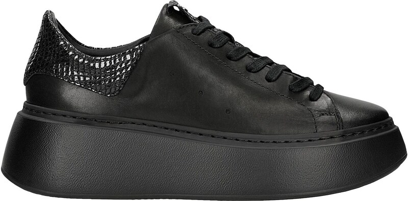 Wojas Čierne Tenisky Na Ľahkej Vysokej Podrážke