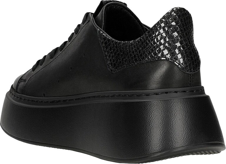 Wojas Čierne Tenisky Na Ľahkej Vysokej Podrážke