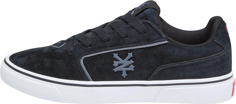 ZOO YORK Nízke tenisky 'Pyramid' grafitová / čierna