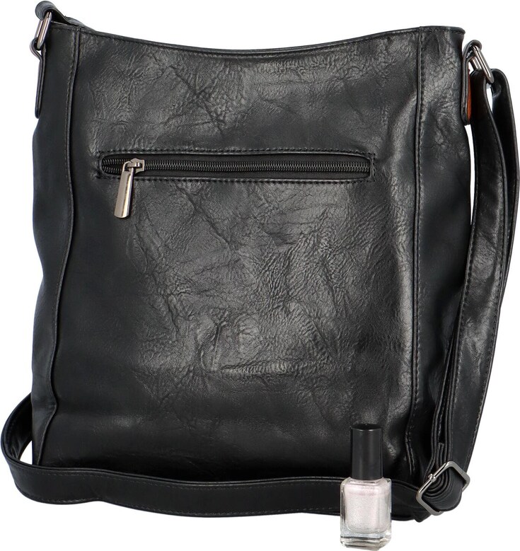 Urban Style Štýlová dámska koženková crossbody kabelka Barcia, čierno/hnedá