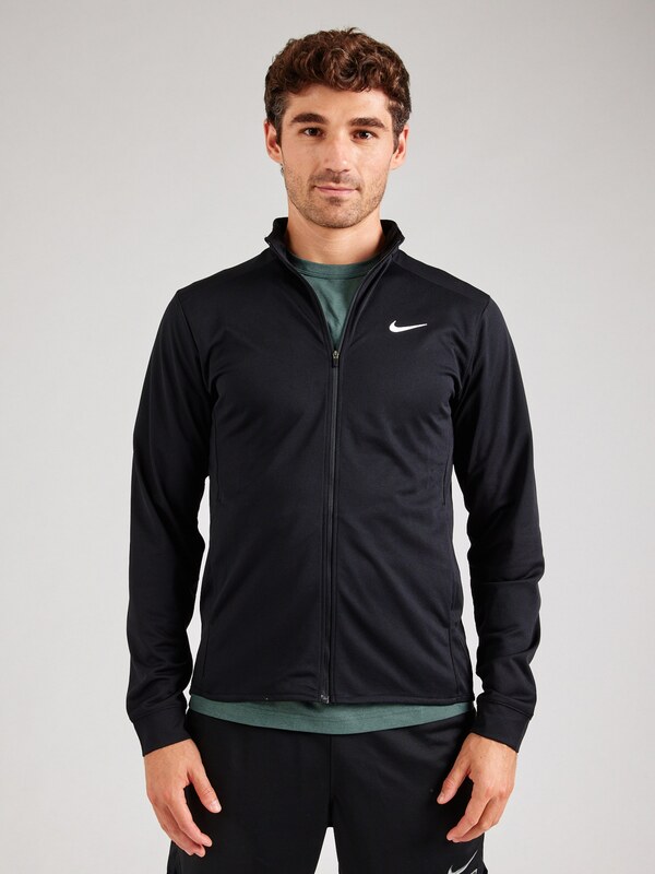 NIKE Športová mikina so zipsom 'Totality' čierna