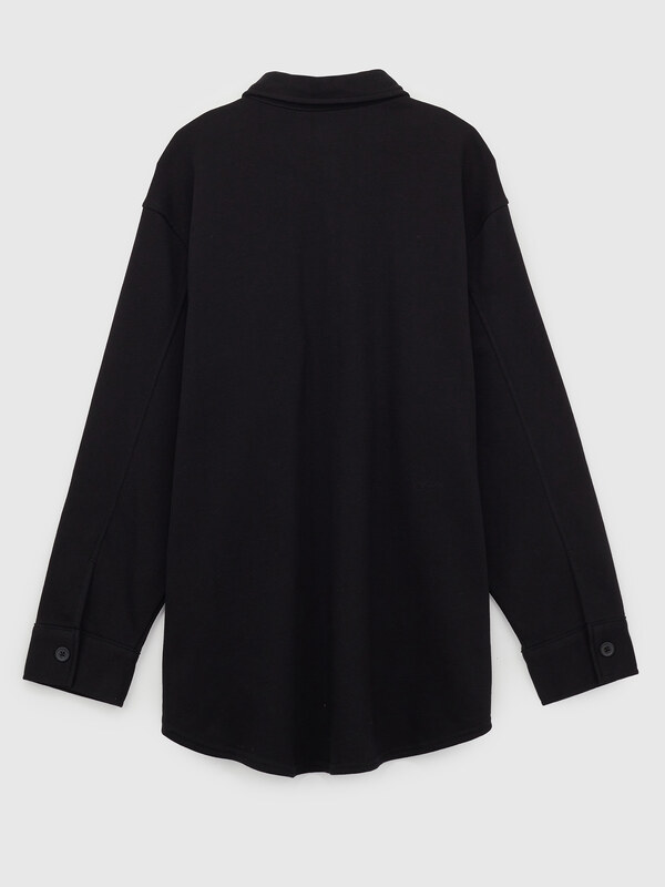 GAP Oversize košeľová bunda Vintage Čierna