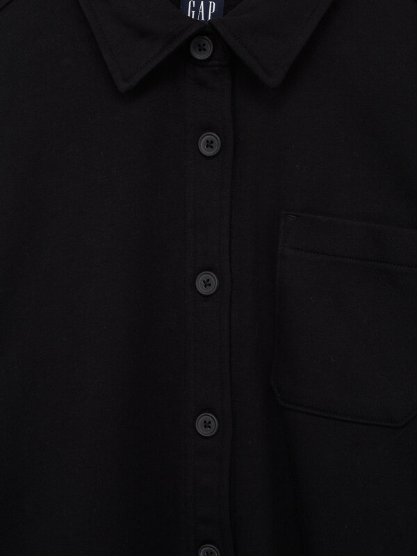 GAP Oversize košeľová bunda Vintage Čierna