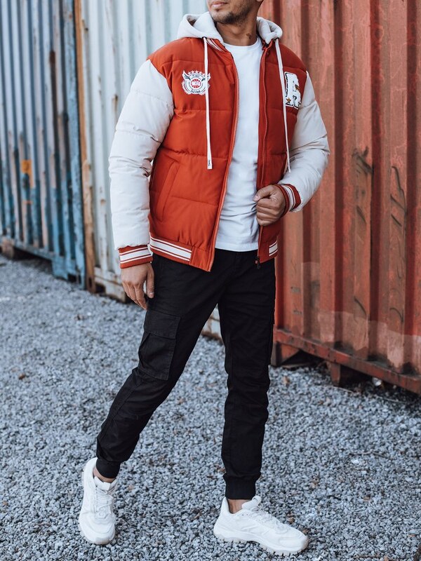 Dstreet Červená prešívaná bomber bunda