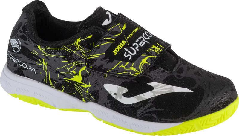 Čierno-žlté chlapčenské sálové tenisky Joma Super Copa Jr 2401 IN SCJW2401INV