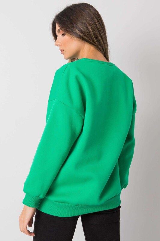 MladaModa Mikina Cherbourg bez kapucne zelená
