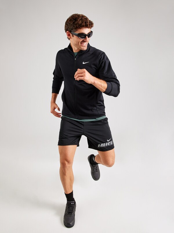 NIKE Športová mikina so zipsom 'Totality' čierna