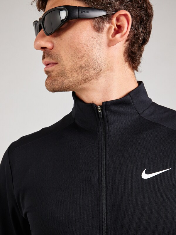 NIKE Športová mikina so zipsom 'Totality' čierna