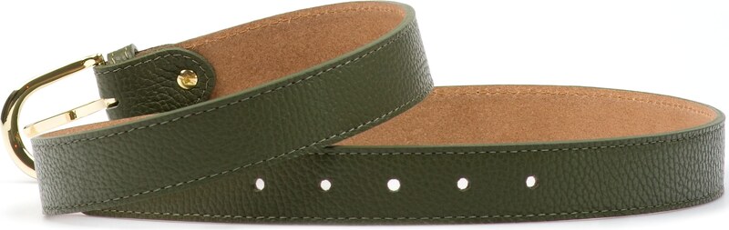 Blaire Dámsky kožený opasok olivovo zelený