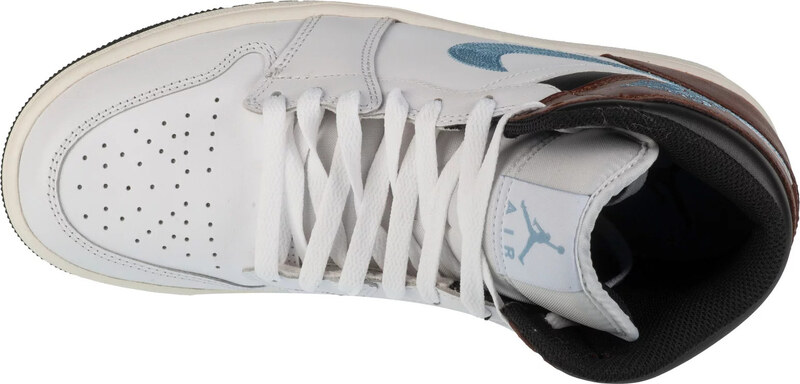 NIKE Bielo-hnedé pánske členkové tenisky Air Jordan 1 Mid FQ7831-142