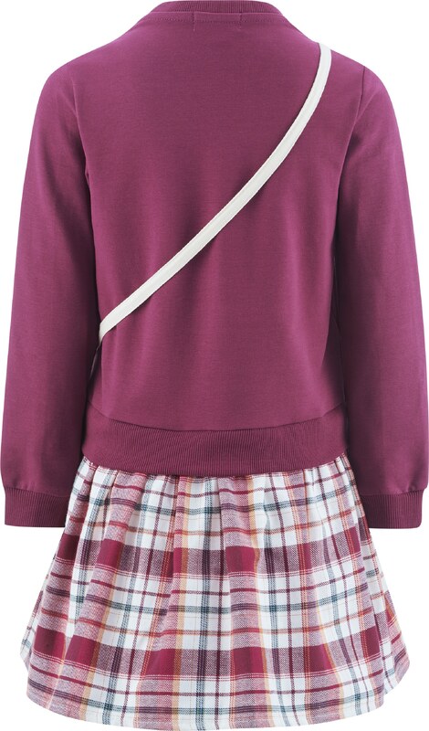 happy girls Šaty svetlobéžová / marhuľová / červeno-fialová / biela